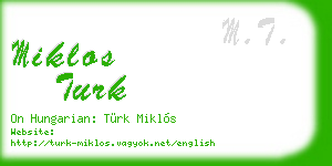 miklos turk business card